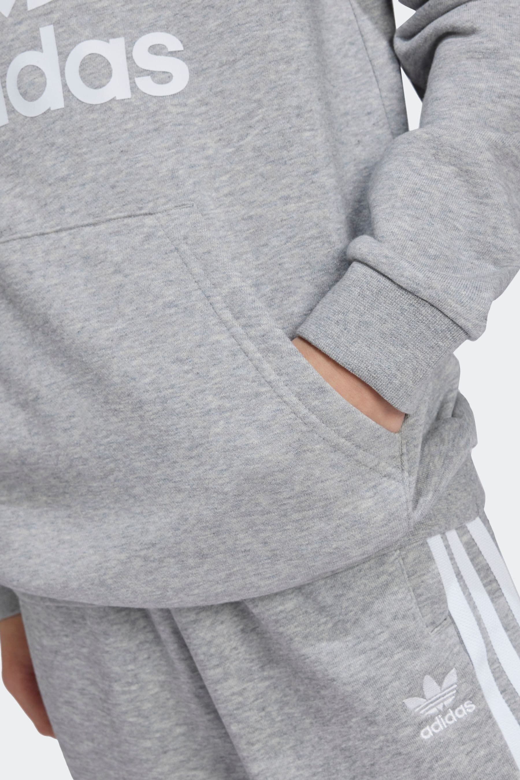 Womens grey adidas trefoil hoodie new arrivals