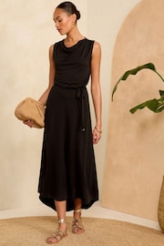 Love & Roses Black Premium Jersey Midaxi Dress - Image 4 of 4