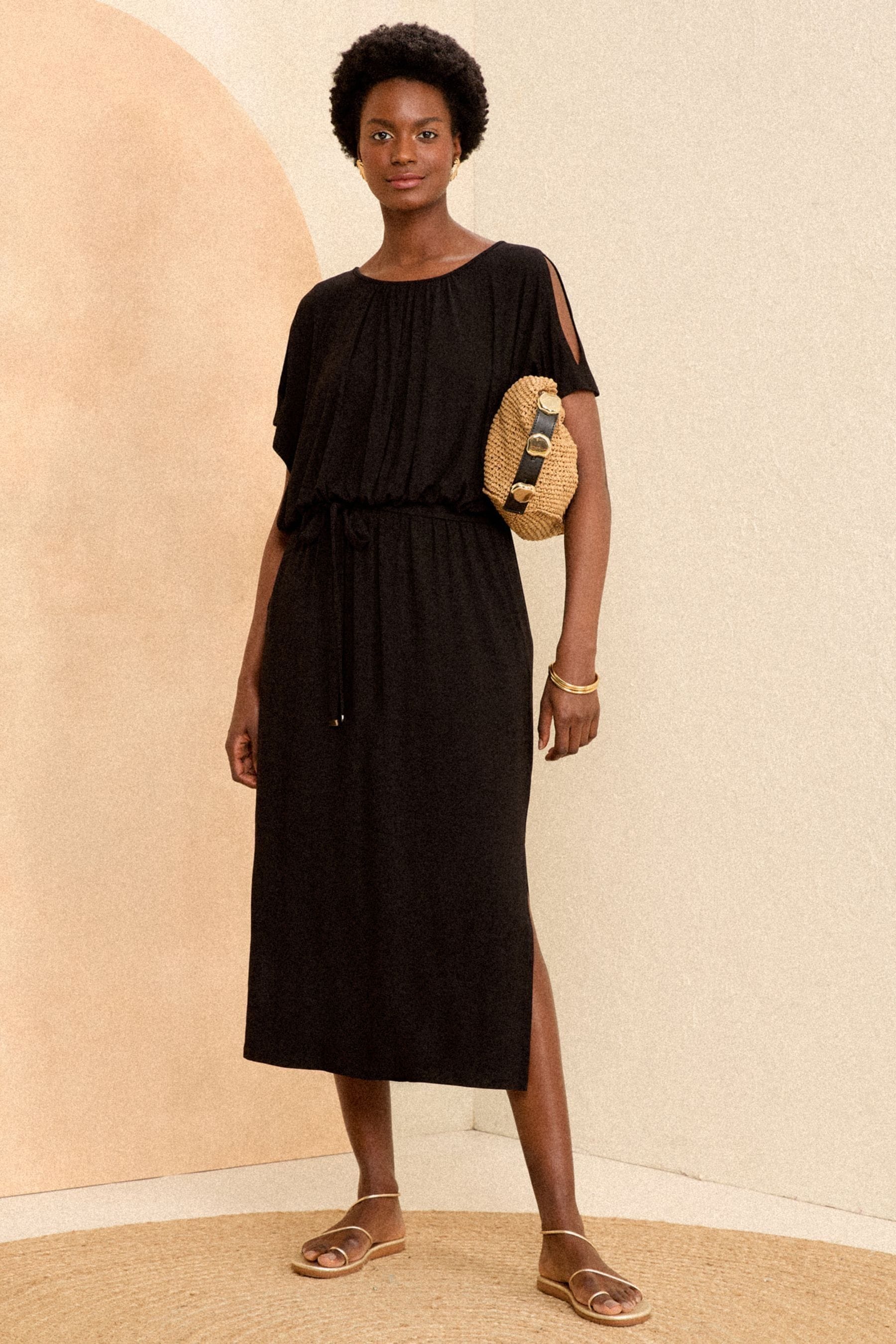 Batwing jersey dress outlet