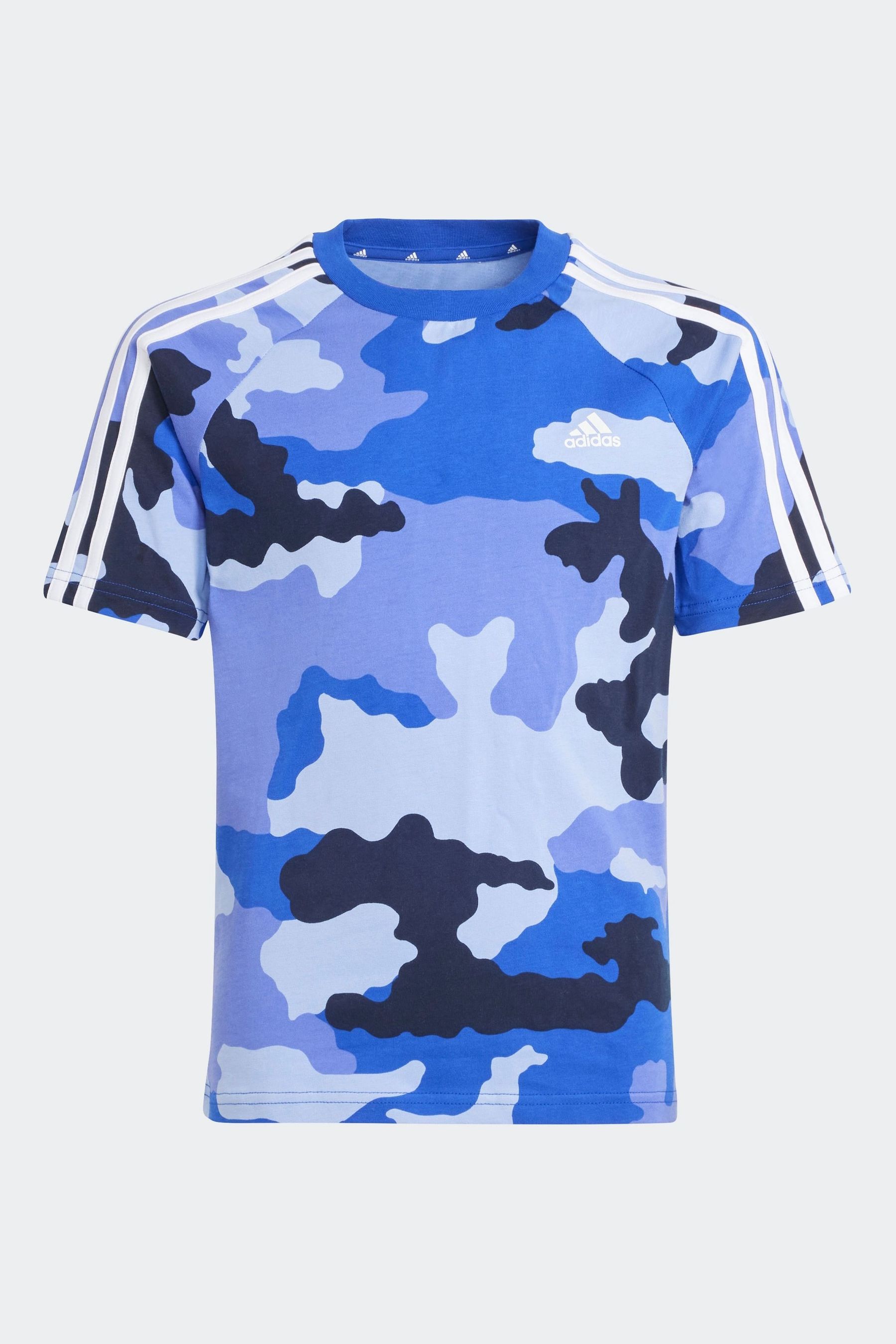 Adidas blue camo t shirt on sale