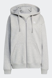 adidas originals Grey Essentials Full Zip Hoodie - Image 7 of 7