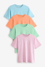Blue/Coral/Mint Green/Pink Pastel Regular Fit T-Shirts 4 Pack - Image 1 of 13