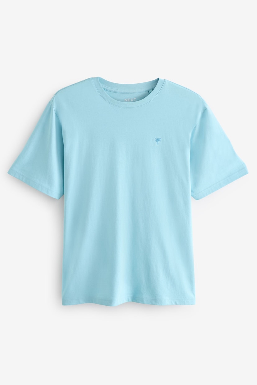 Blue/Coral/Mint Green/Pink Pastel Regular Fit T-Shirts 4 Pack - Image 12 of 13