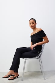 Black Zip Detail Skinny Trousers - Image 2 of 7