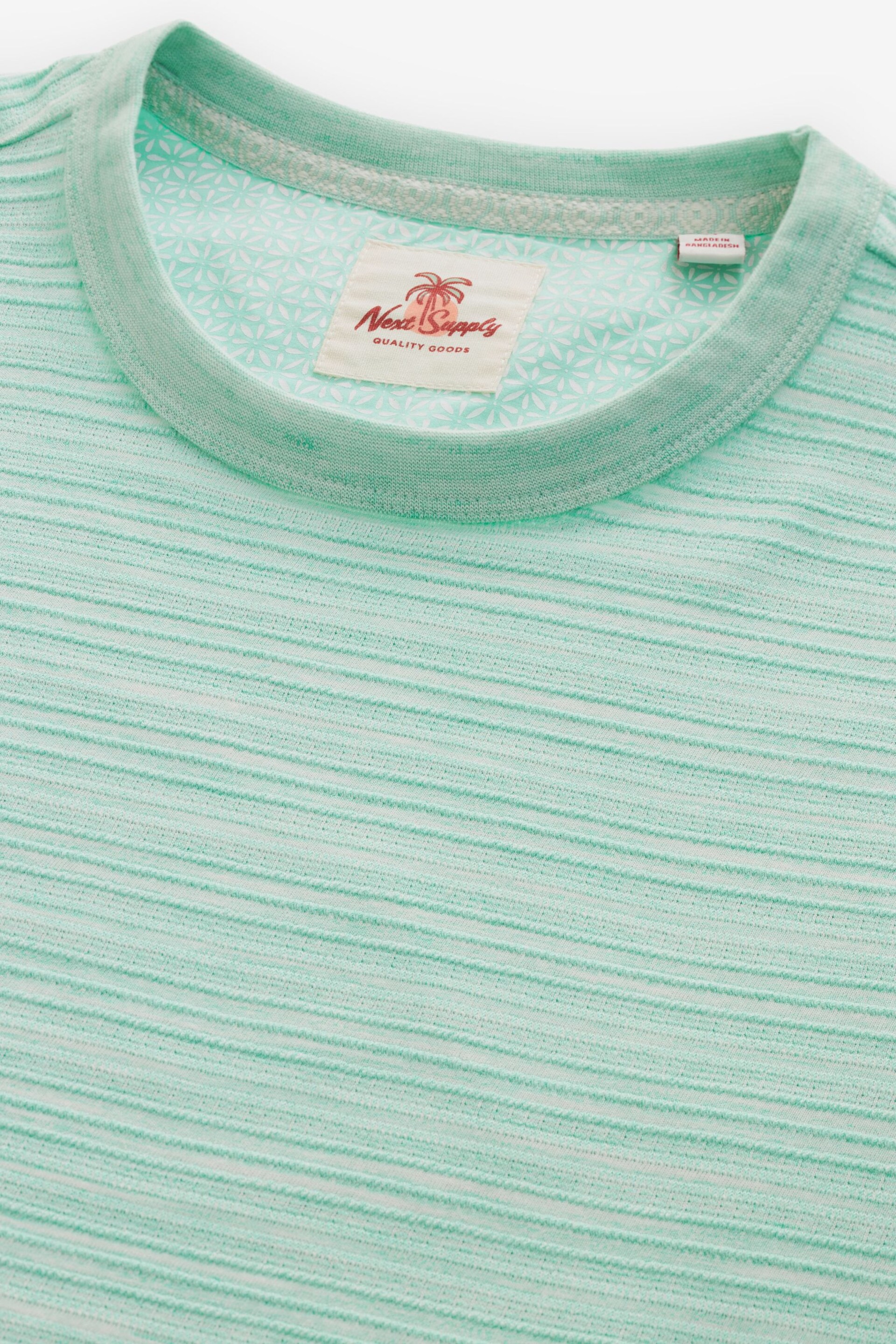 Mint Green Marl Textured T-Shirt - Image 7 of 7