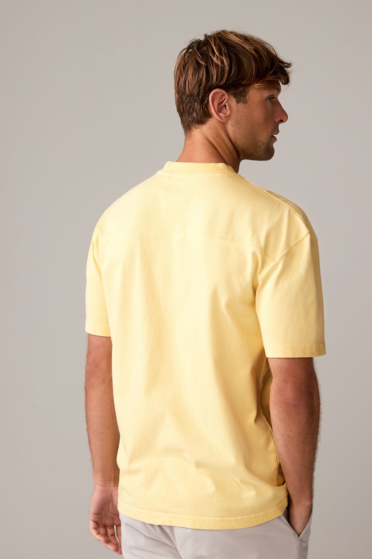 Yellow Garment Dye Heavyweight 100% Cotton T-Shirt - Image 2 of 5