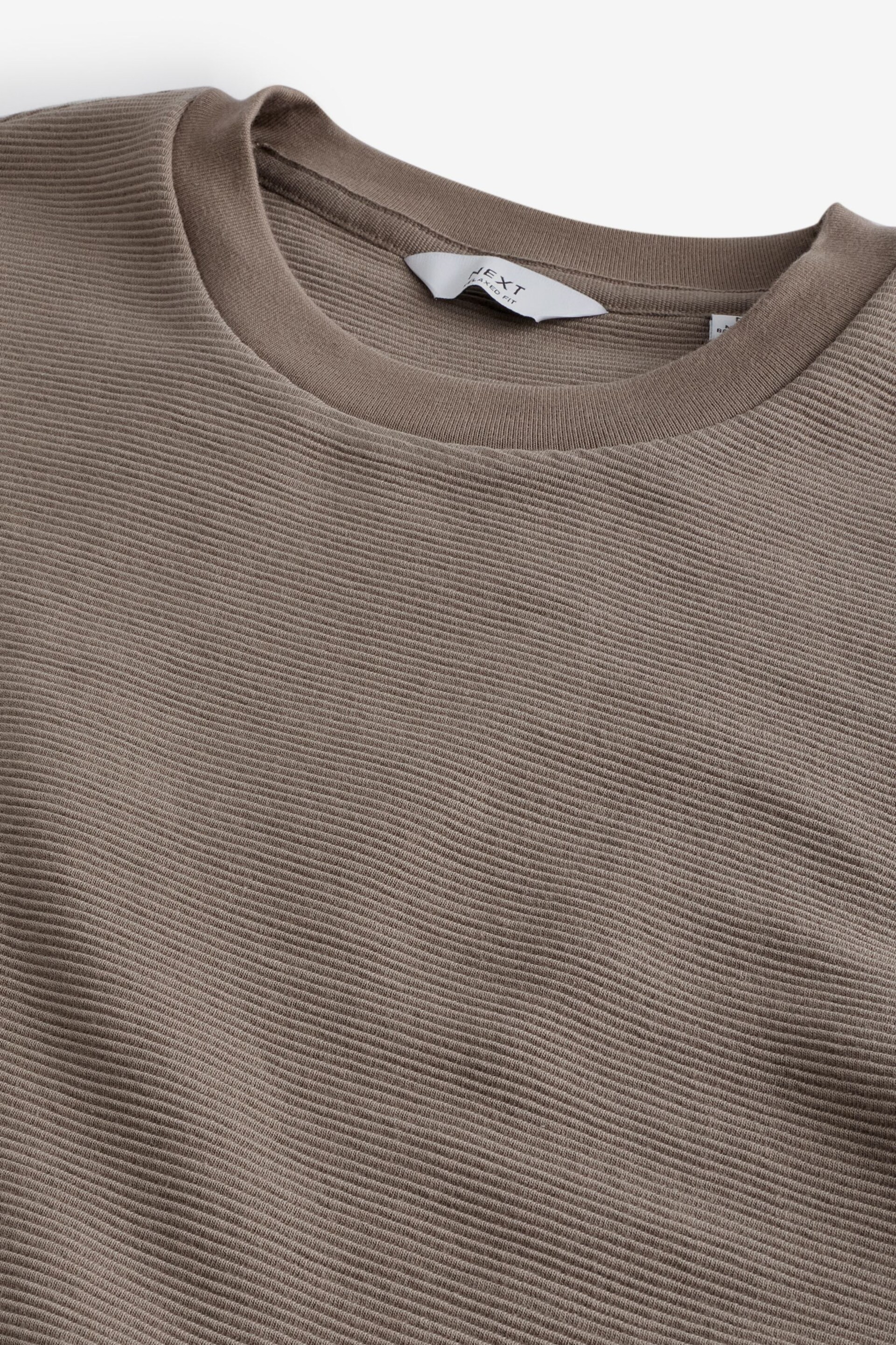 Brown Relaxed Fit Graphic Heavyweight T-Shirt - Image 5 of 6