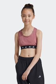 adidas Red Kids Techfit Power React Bra - Image 1 of 7