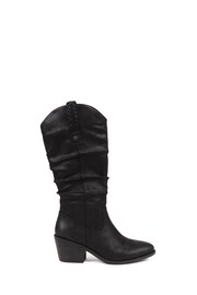 Pavers Black Mid-Calf Western Style Boots - Image 1 of 4