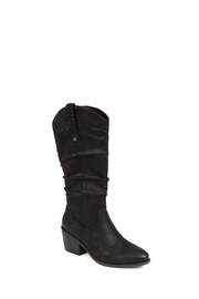 Pavers Black Mid-Calf Western Style Boots - Image 3 of 4