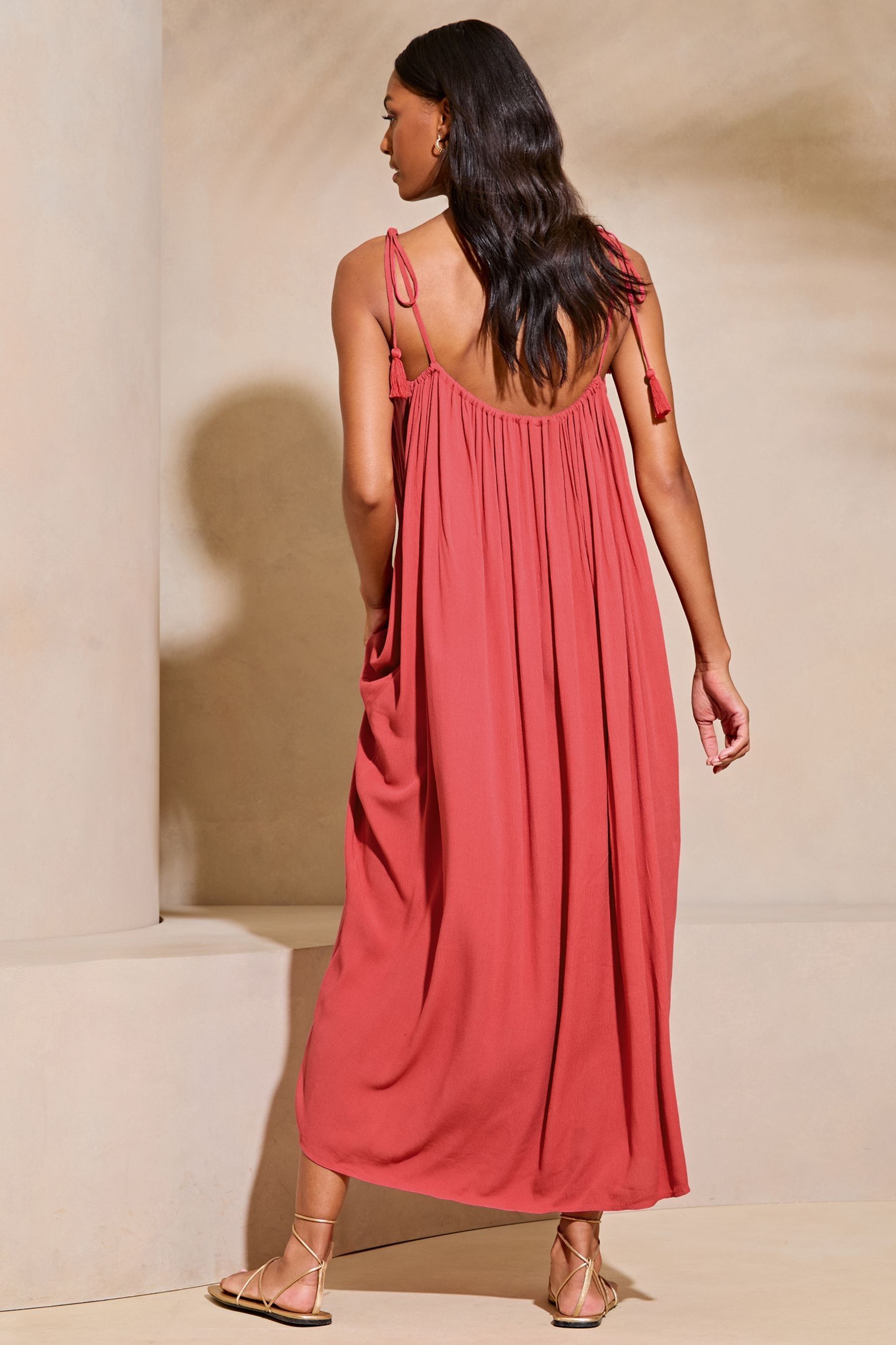 Lipsy pink maxi dress top