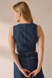 Rinse Blue Fuller Bust Denim Waistcoat - Image 3 of 7