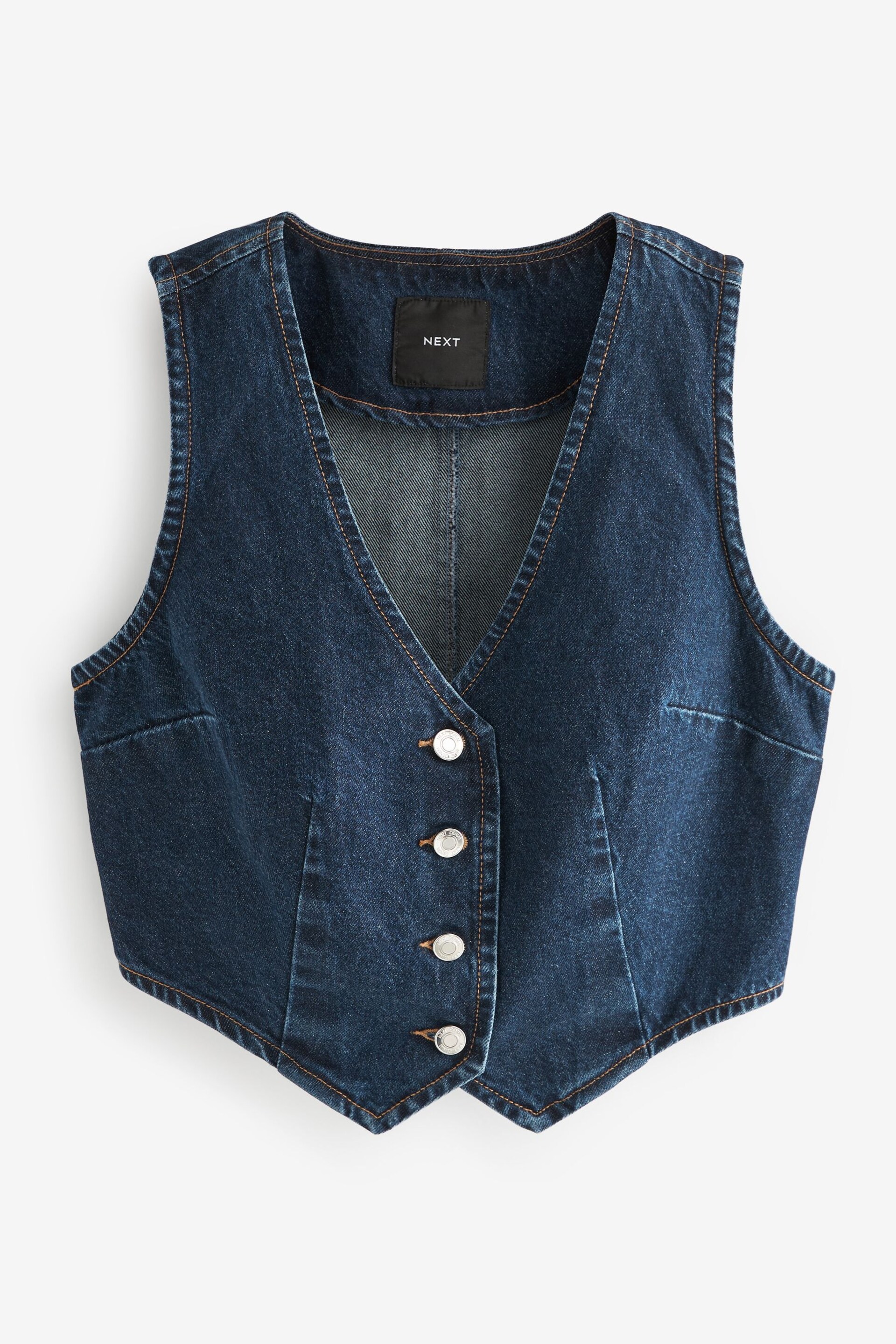 Rinse Blue Fuller Bust Denim Waistcoat - Image 5 of 7