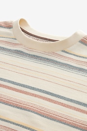 Ecru Textured Stripe T-Shirt - Image 7 of 8