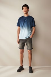 Navy Blue Dip Dye T-Shirt - Image 2 of 6