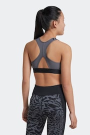 adidas Grey Power React Sports Bra - Image 2 of 7