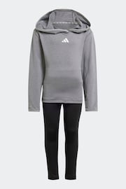 adidas Grey Kids Sports Top & Leggings Set - Image 7 of 8