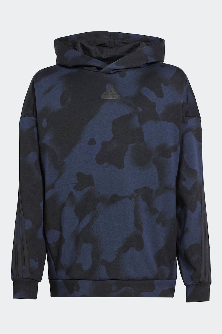 adidas Black Kids Future Icons Camo Printed Hoodie - Image 8 of 8