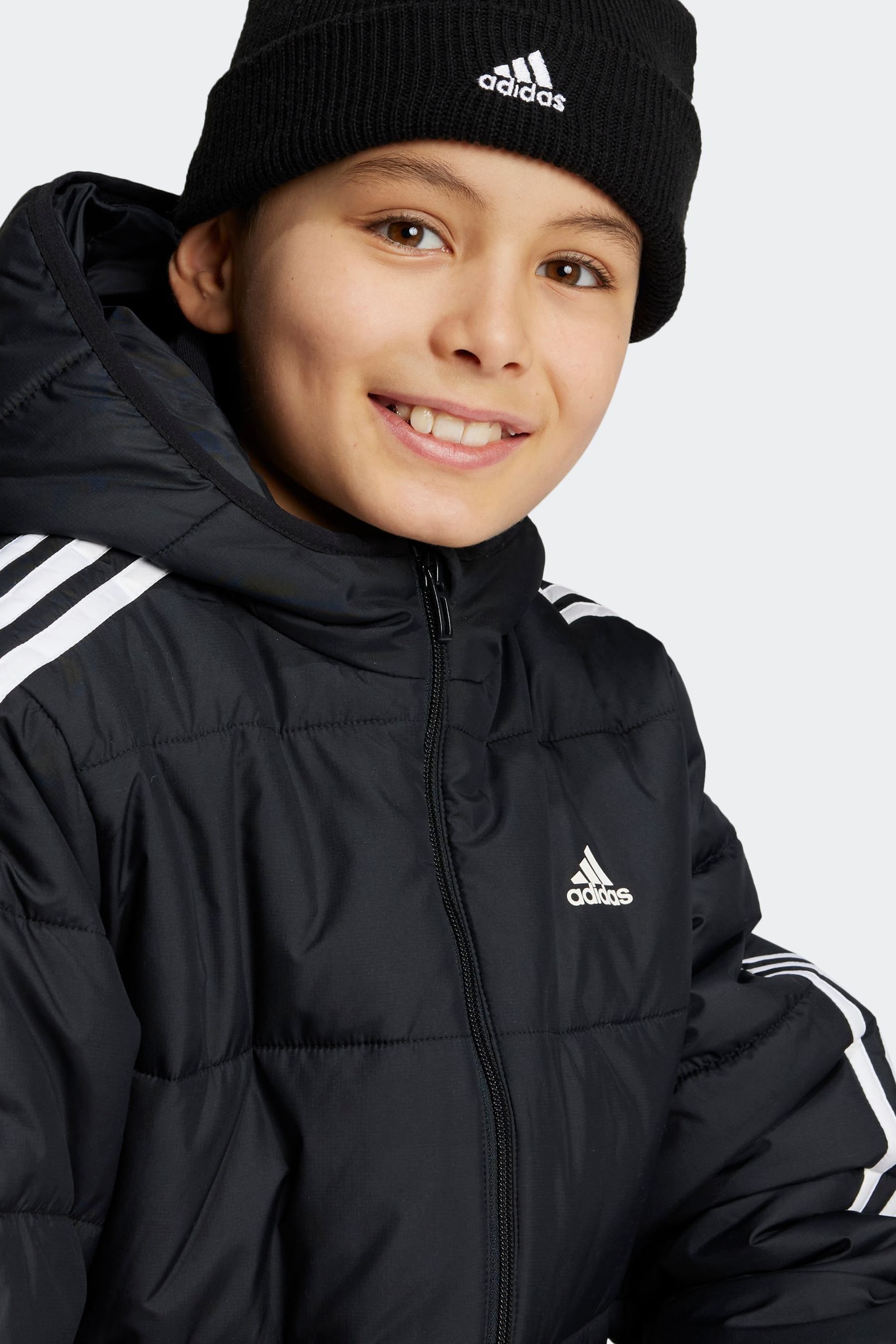 Buy adidas Black Essentials 3 Stripes Padded Jacket from Next Ireland