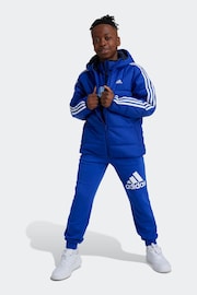 adidas Blue Essentials 3-Stripes Padded Jacket - Image 3 of 6