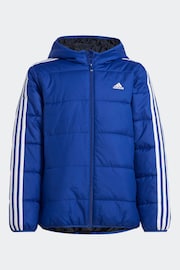 adidas Blue Essentials 3-Stripes Padded Jacket - Image 6 of 6