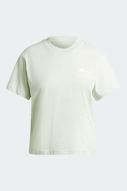 adidas Green Small Logo 100% Cotton T-Shirt - Image 7 of 7