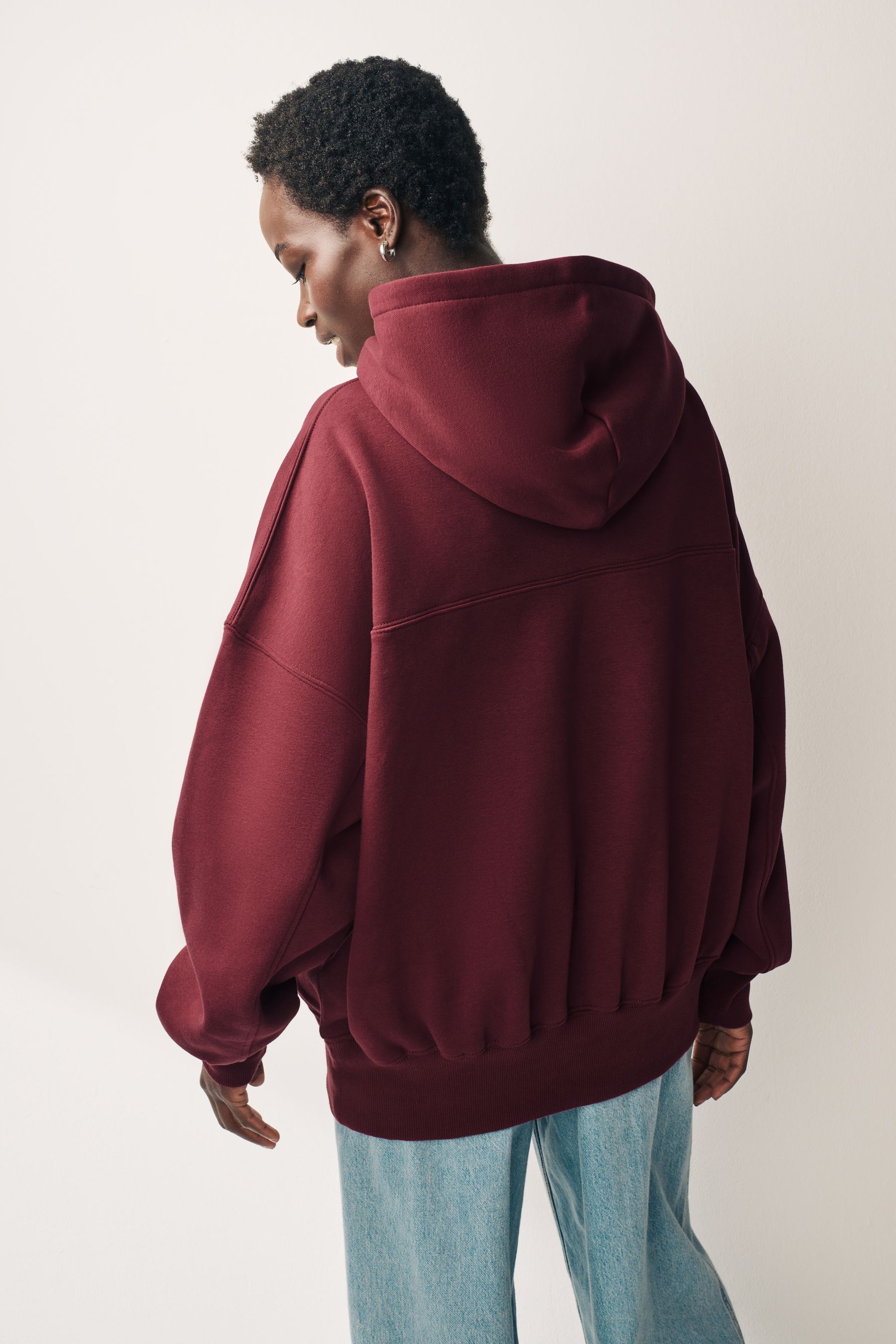 Burgundy red hoodie outlet