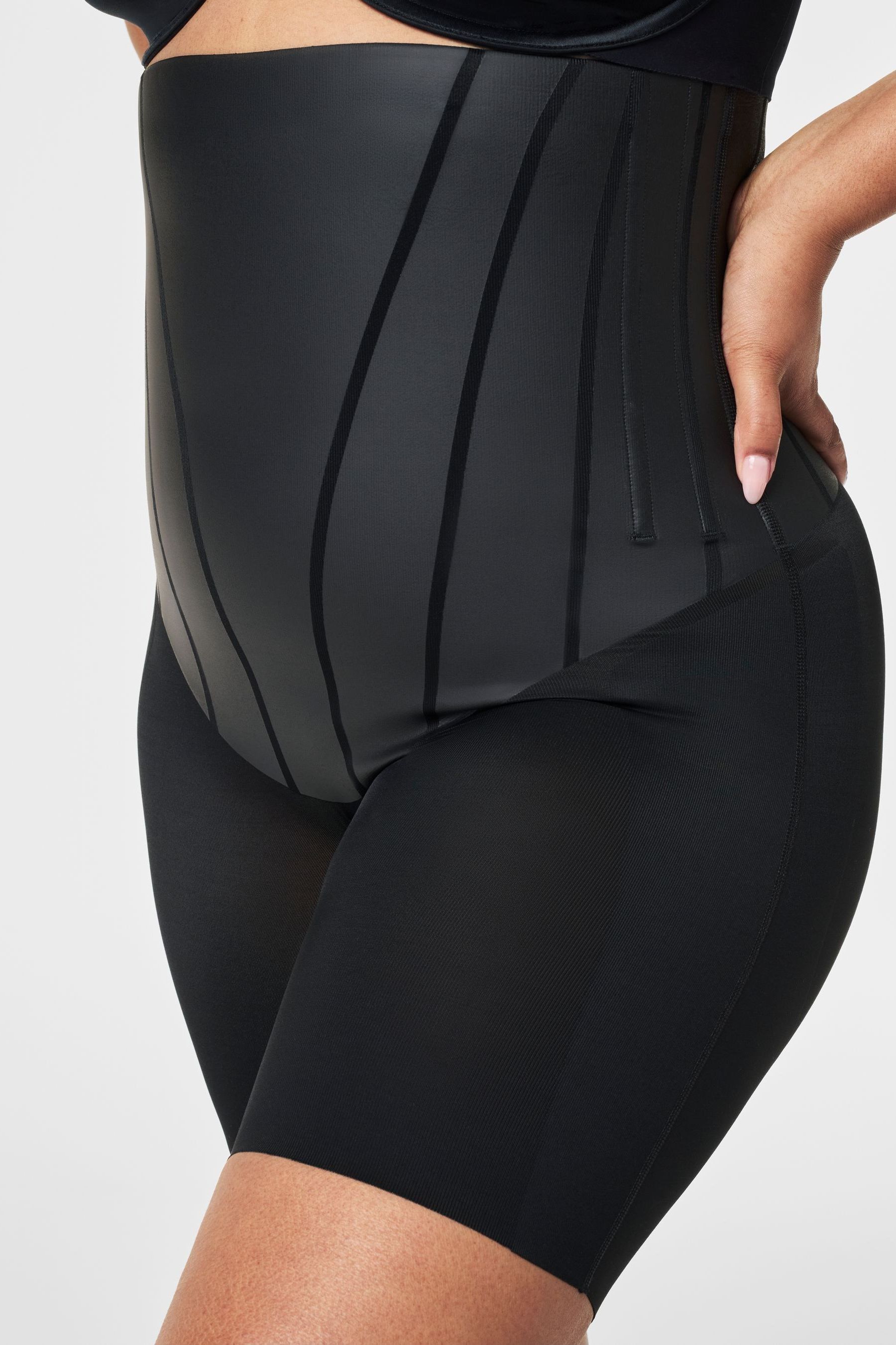 Super high waisted black shorts online
