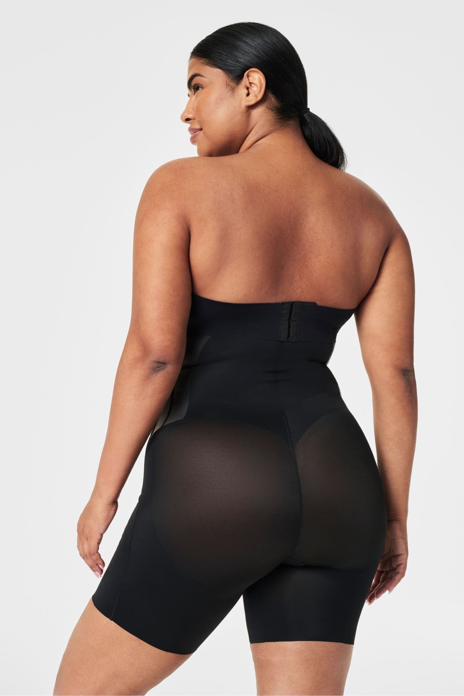 Buy SPANX Super Sculpt High Waisted Mid Thigh Black Shorts from Next Bahrain