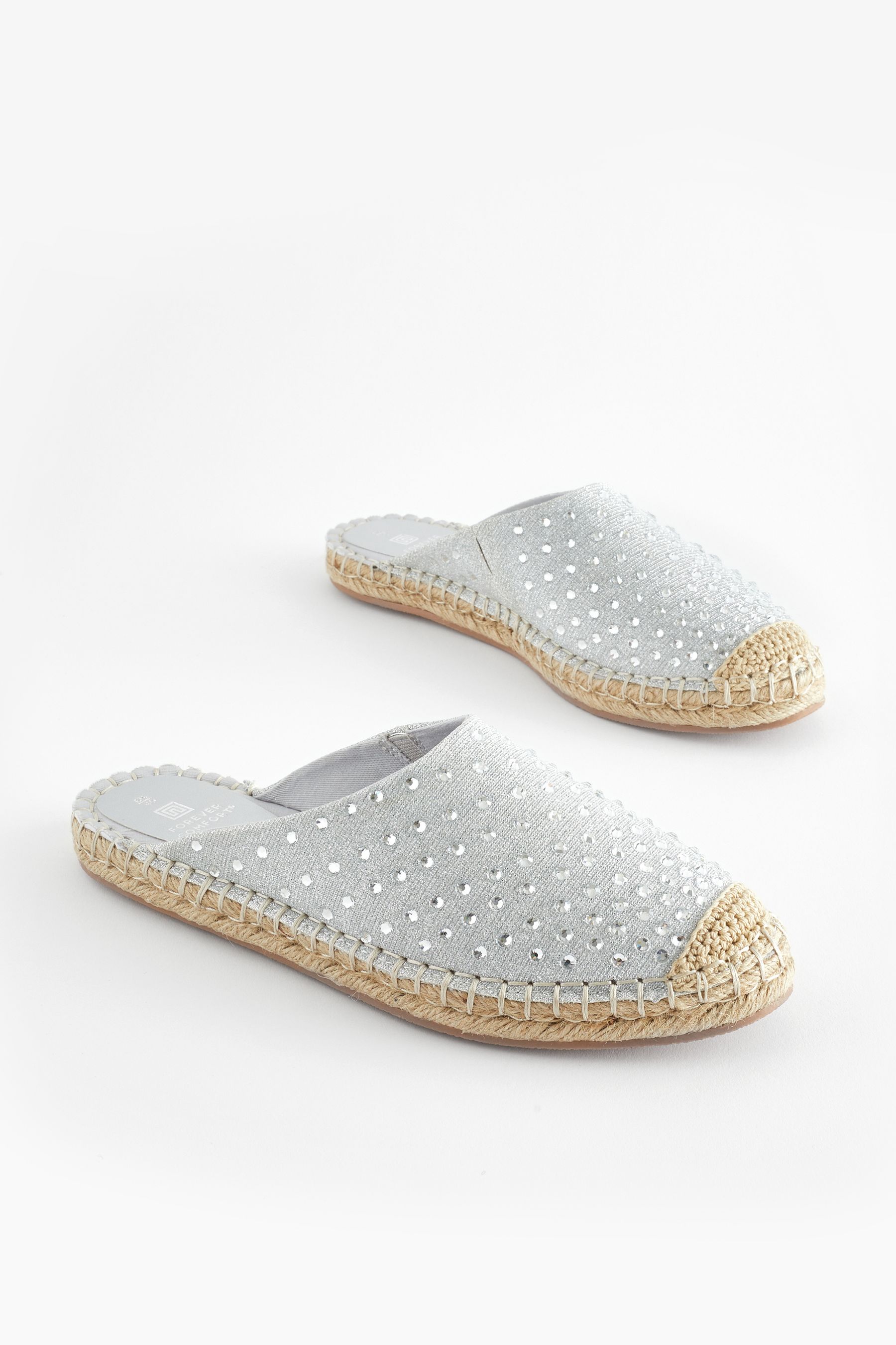 Acheter Argent Forever Comfort Espadrille Mules from Next Luxembourg