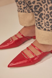 Red Forever Comfort® Point Toe Strappy Mules - Image 4 of 9