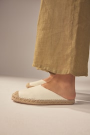 White Forever Comfort® Espadrille Mules - Image 3 of 10