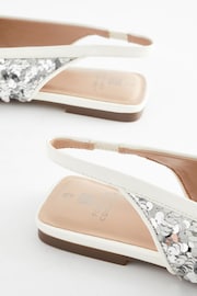 Silver Forever Comfort® Sequin Bow Slingback Shoes - Image 10 of 10