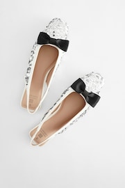 Silver Forever Comfort® Sequin Bow Slingback Shoes - Image 8 of 10