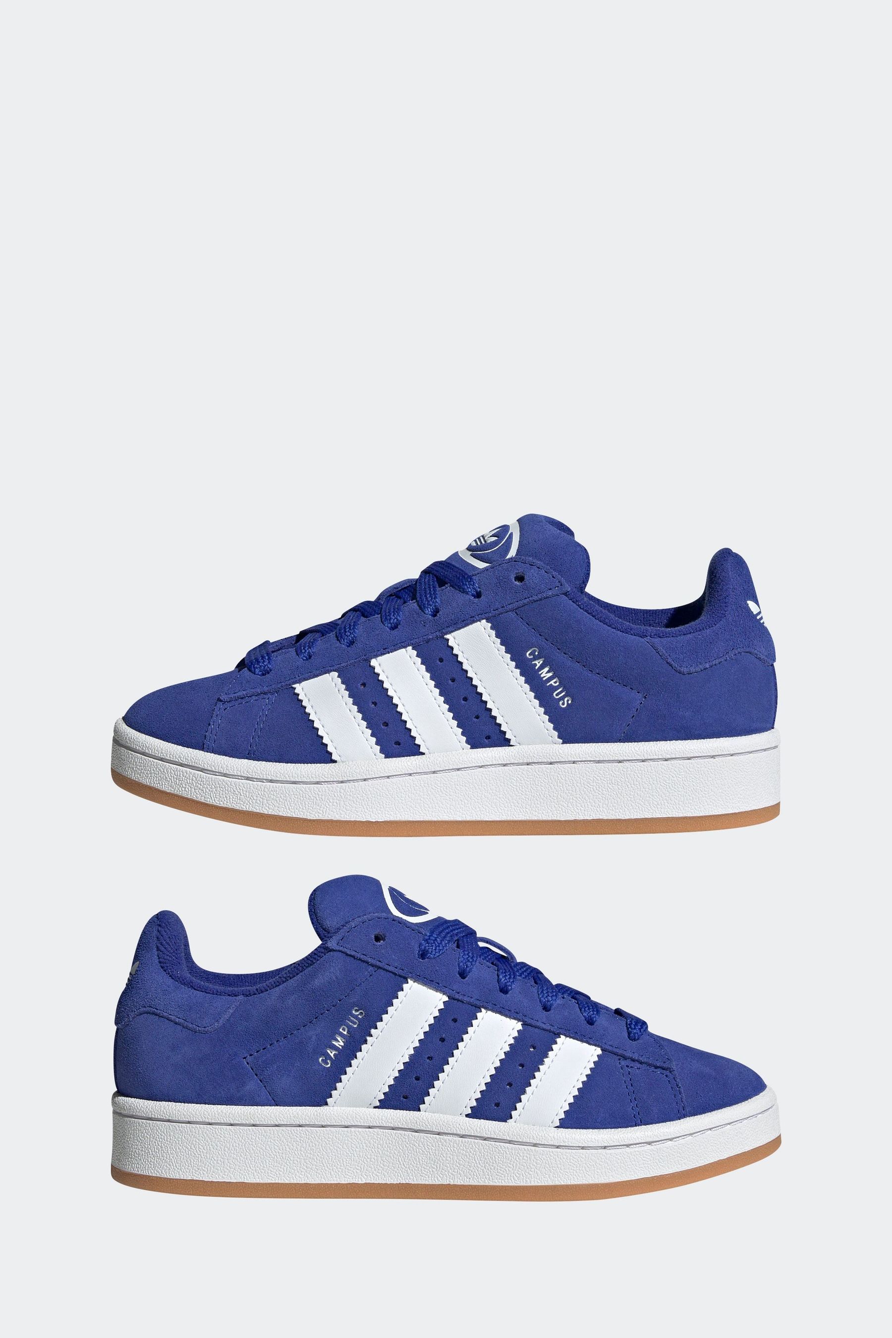 Blue and white adidas originals top