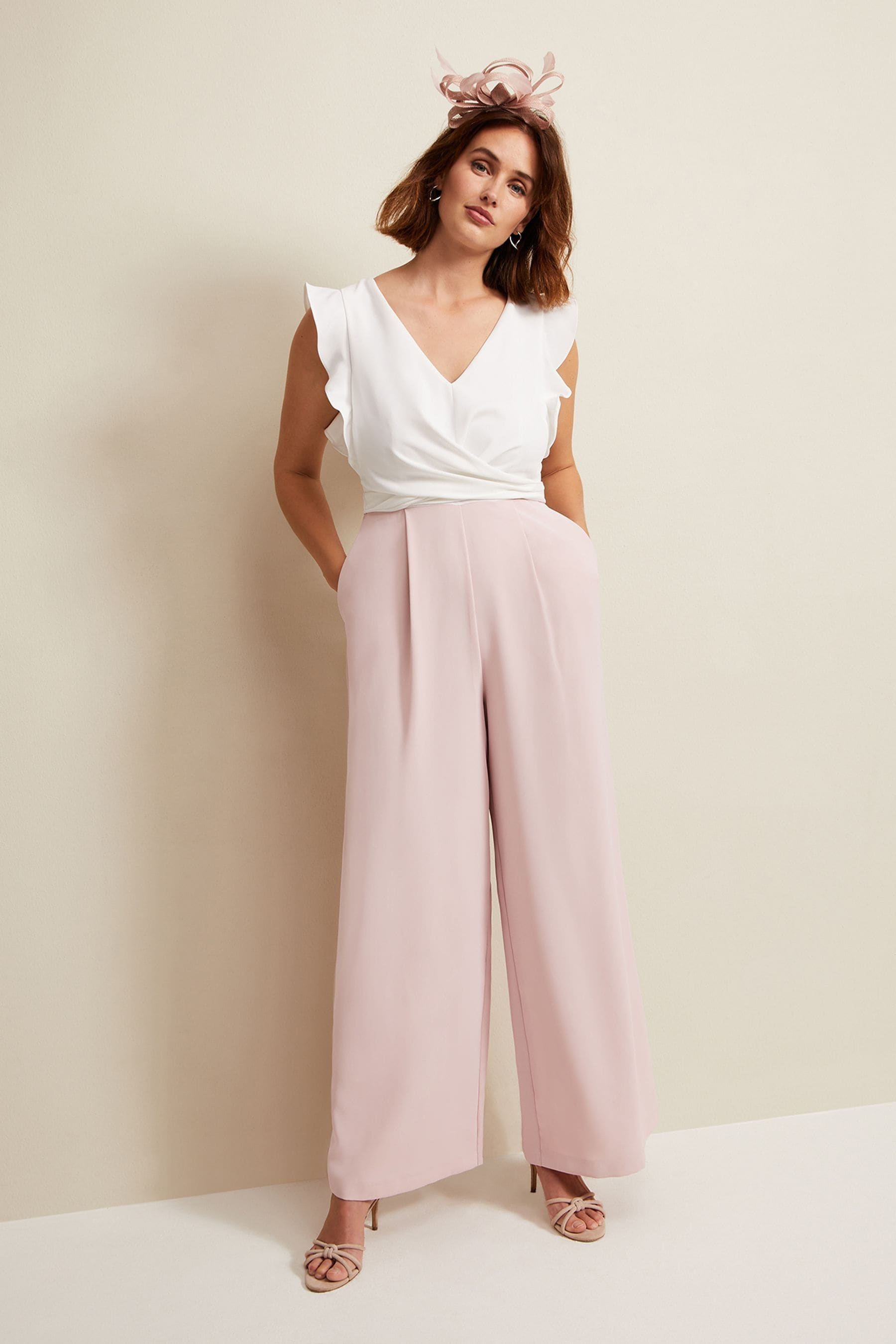 Buy Phase Eight Pink Ayla Ruffle Jumpsuit from the Next UK online shop
