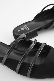 Black Forever Comfort® Point Toe Strappy Mules - Image 3 of 6