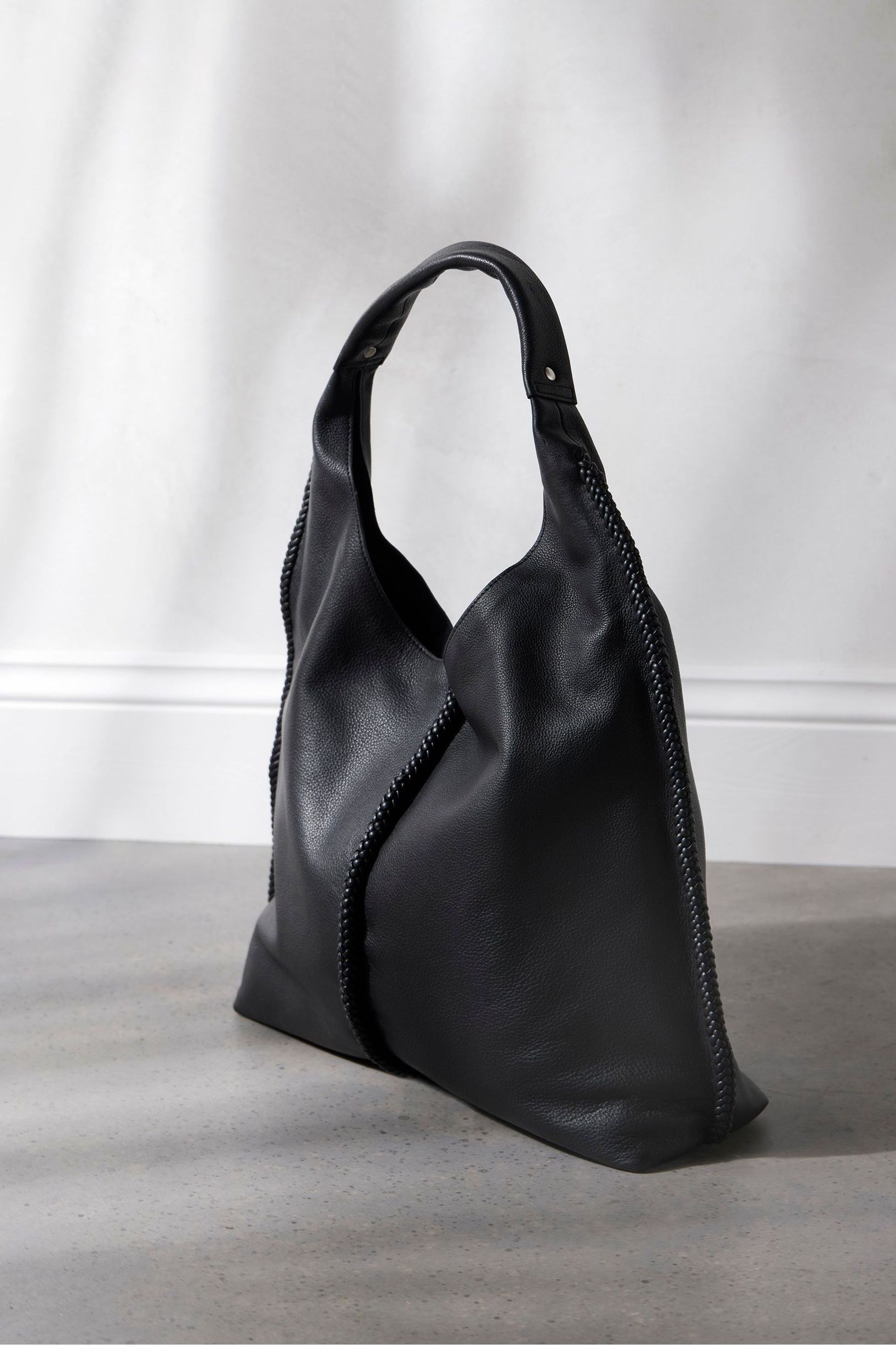 Buy Mint Velvet Black Leather Shoulder Bag from Next Malta