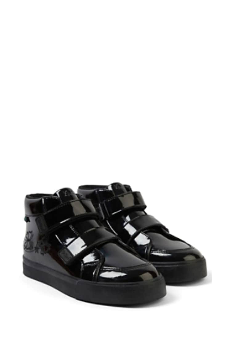 Kickers Black Tovni Hi Vel Stardust Patent Trainers - Image 1 of 5