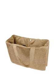 South Beach Natural Straw Woven Shoulder Tote Bag - Image 6 of 6