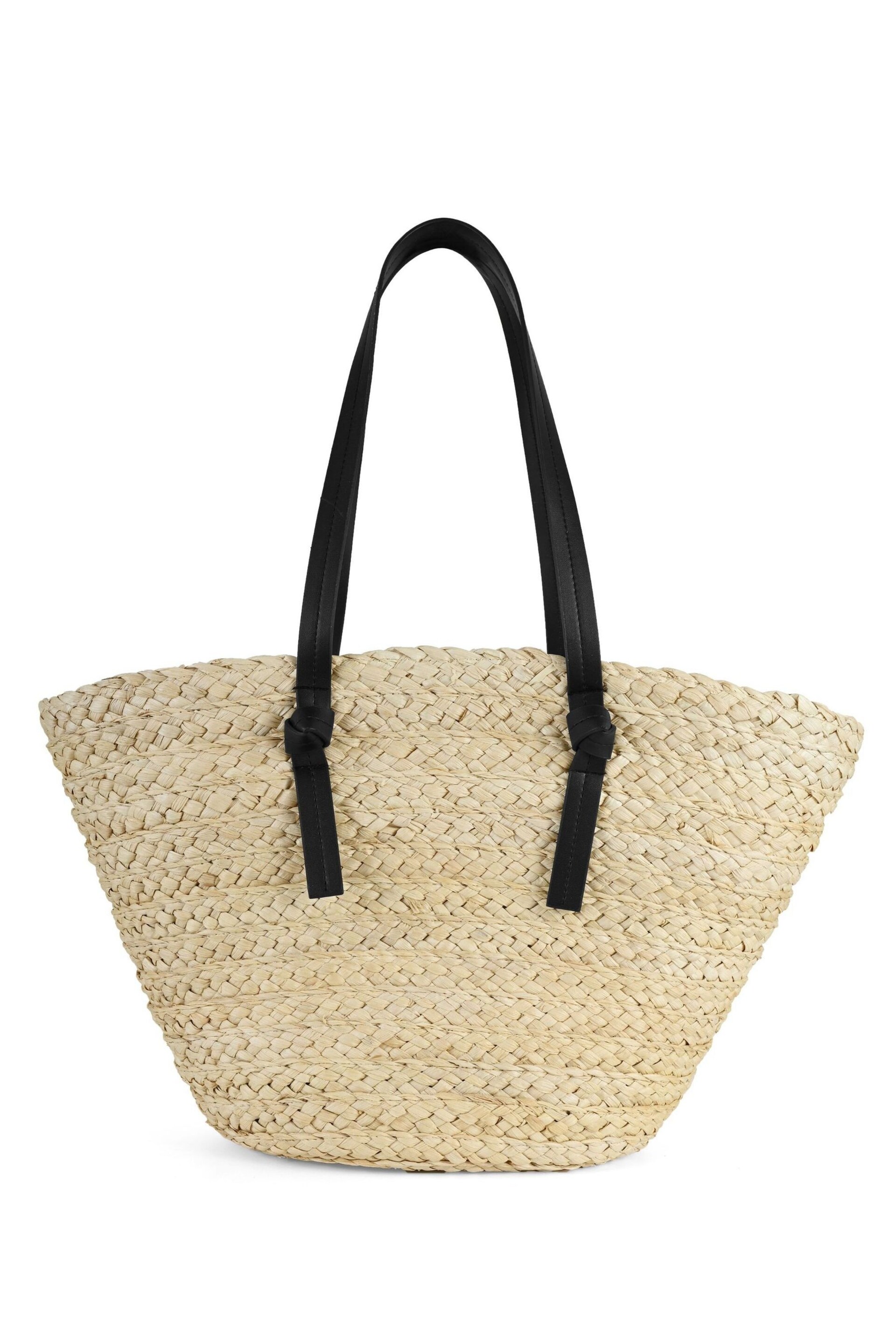 South Beach Brown Shoulder Straw Tote Bag - Image 5 of 5
