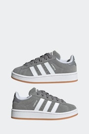 adidas Originals Grey Kids Campus 00s Elastic Lace Trainers - Image 5 of 9