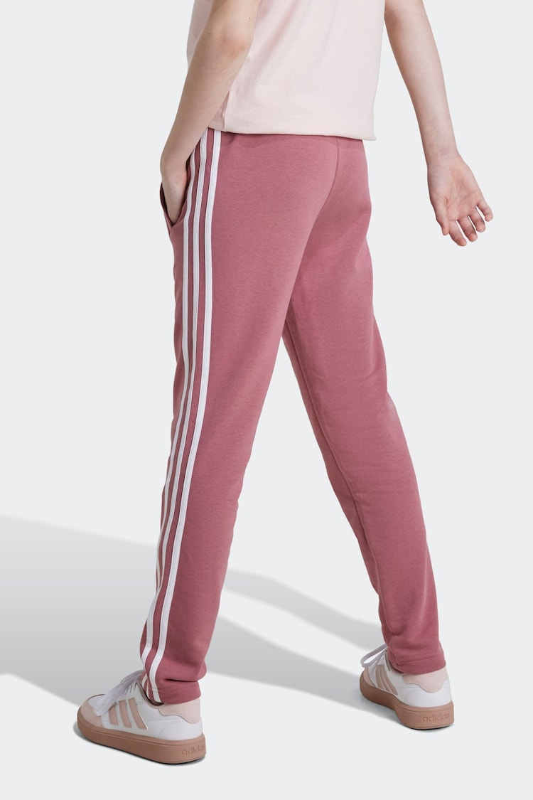 adidas Red Essentials 3 Stripes Joggers - Image 2 of 6