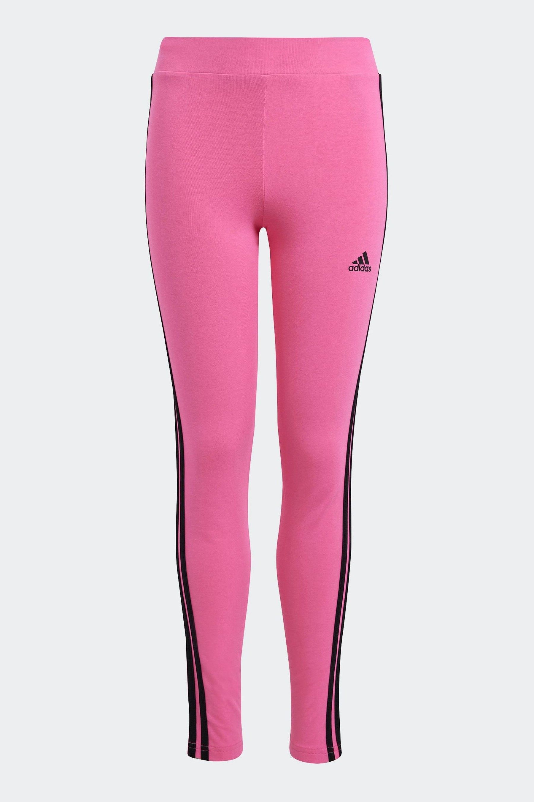 Buy adidas Pink Sportswear Essentials 3 Stripes Cotton Leggings from the Next UK online shop