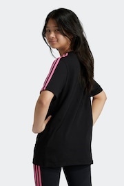 adidas Boyfriend Fit 100% Cotton 3-Stripe Essential T-Shirt - Image 2 of 7