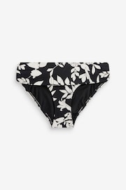 Myleene Klass Roll Top Black/Ecru Floral Bikini Bottoms - Image 4 of 4