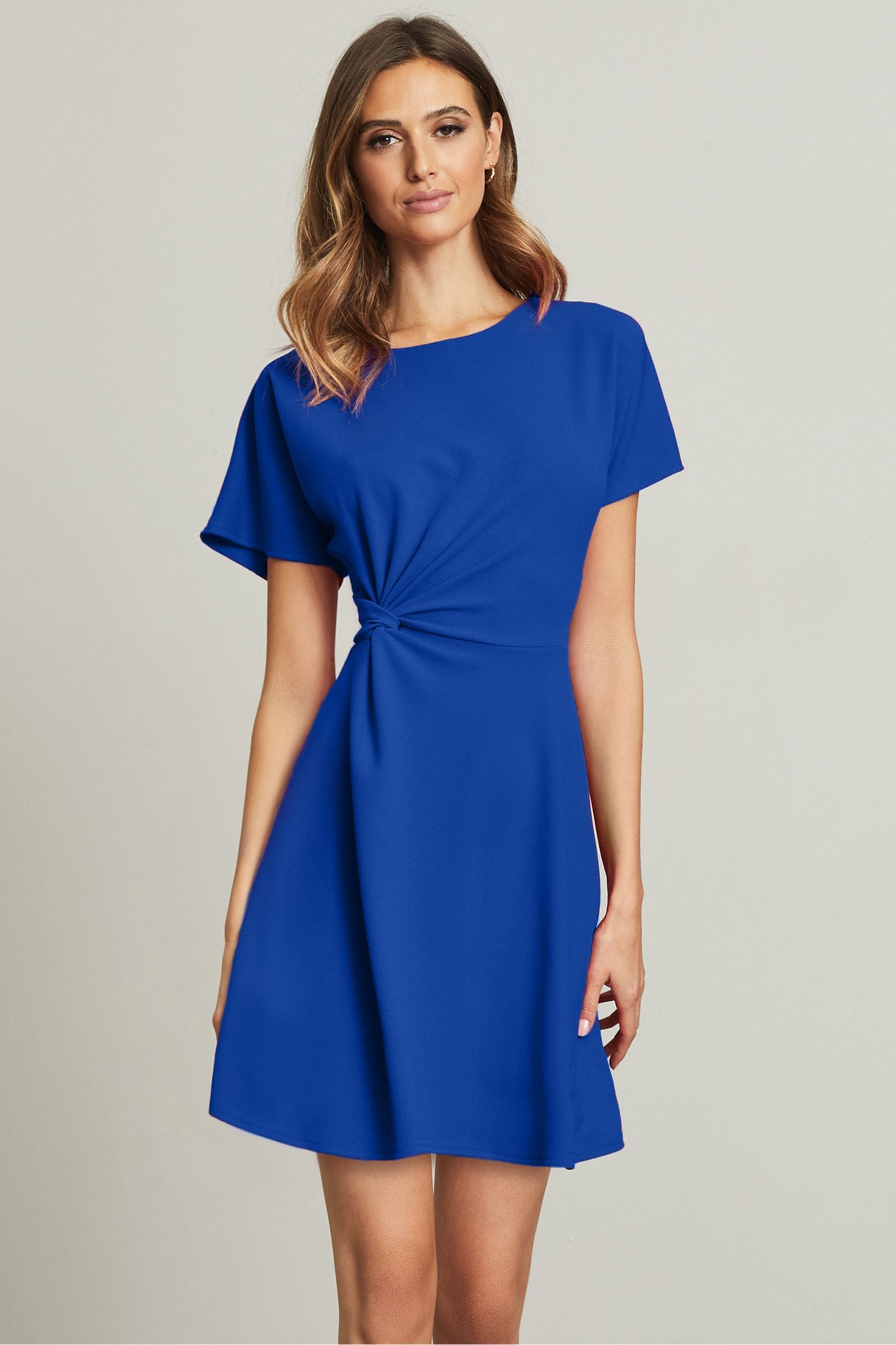 Buy Lipsy Cobalt Blue Regular Twist Side Skater Dress from Next Luxembourg