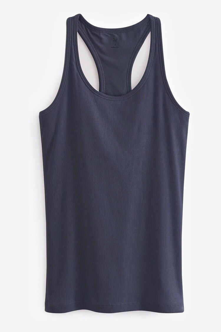 Gap Navy Blue Ribbed Support Vest - Image 2 of 4