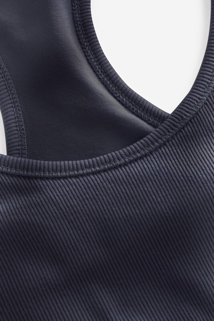 Gap Navy Blue Ribbed Support Vest - Image 4 of 4