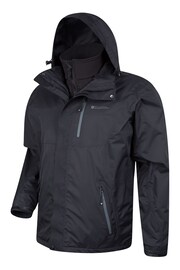Mountain Warehouse Black Bracken Extreme 3 In 1 Mens Waterproof Jacket - Image 3 of 5